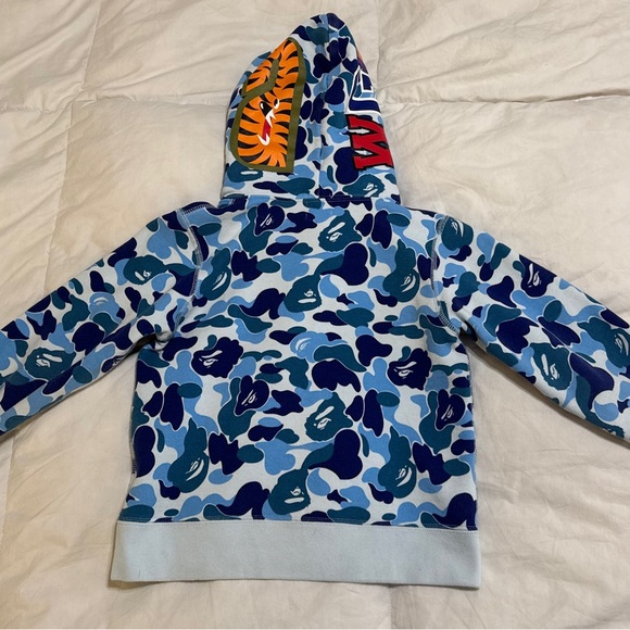 Bape Blue Camouflage Kids Hoodie - Picture 2 of 2